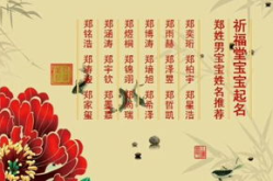 郑姓男孩起名,传承经典，启迪未来